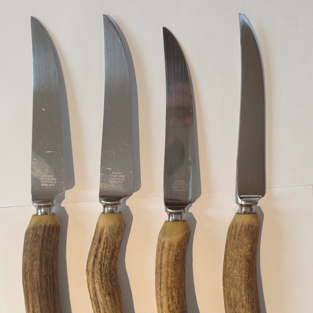 Birks Sheffield England Bonehandle Steak Knives